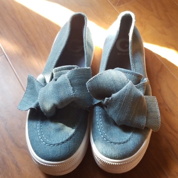 Guess Shoes - Denim platform slip ons